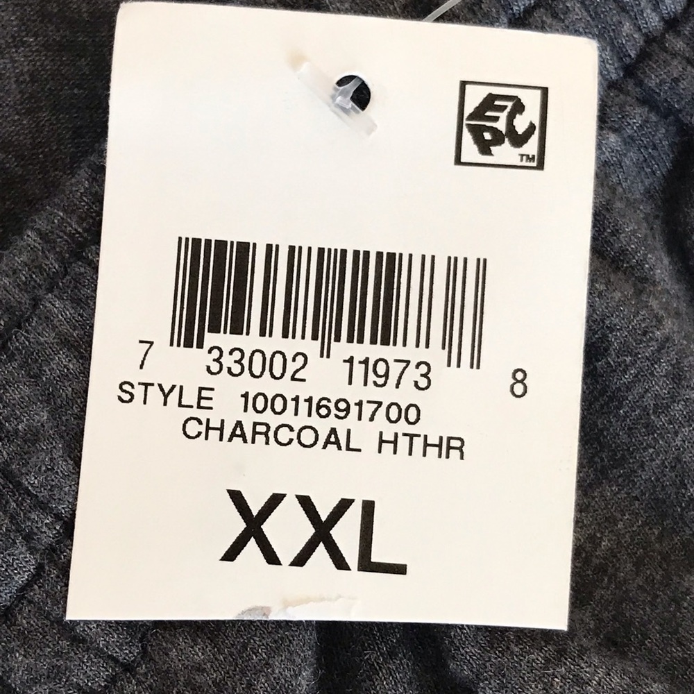New Alfani Sleep Pajama Pants Men's size XXL Charcoal Gray w/Pockets Drawstring - Picture 11 of 16